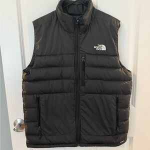 The North Face Black Puffer Vest with High Collar